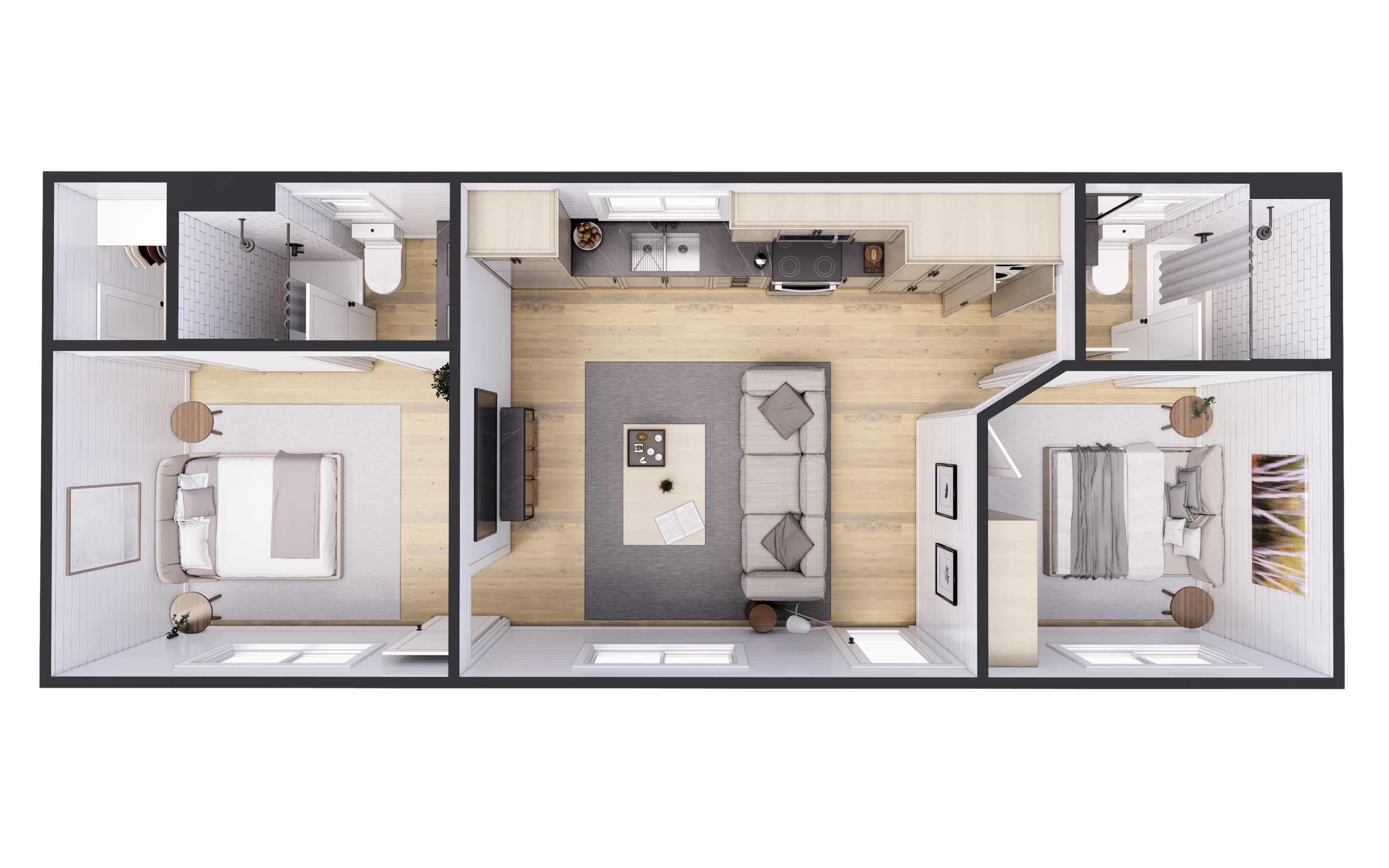 The Double Duo floor plan
